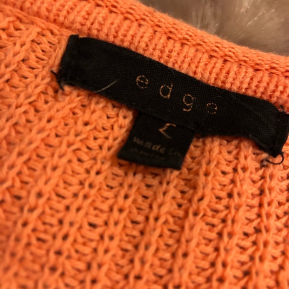 Edge Color Block Cropped Sweater L - Picture 3 of 3